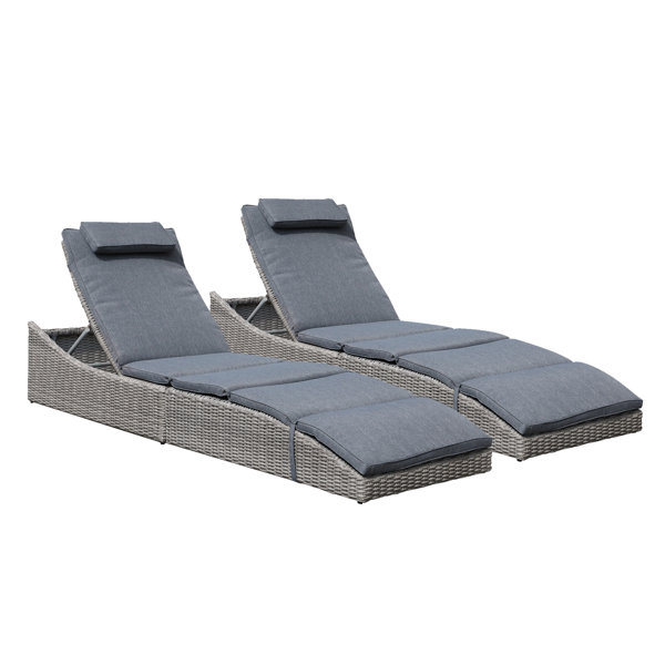 Red Barrel Studio® Maikki 78.7'' Long Reclining Chaise Lounge Set with